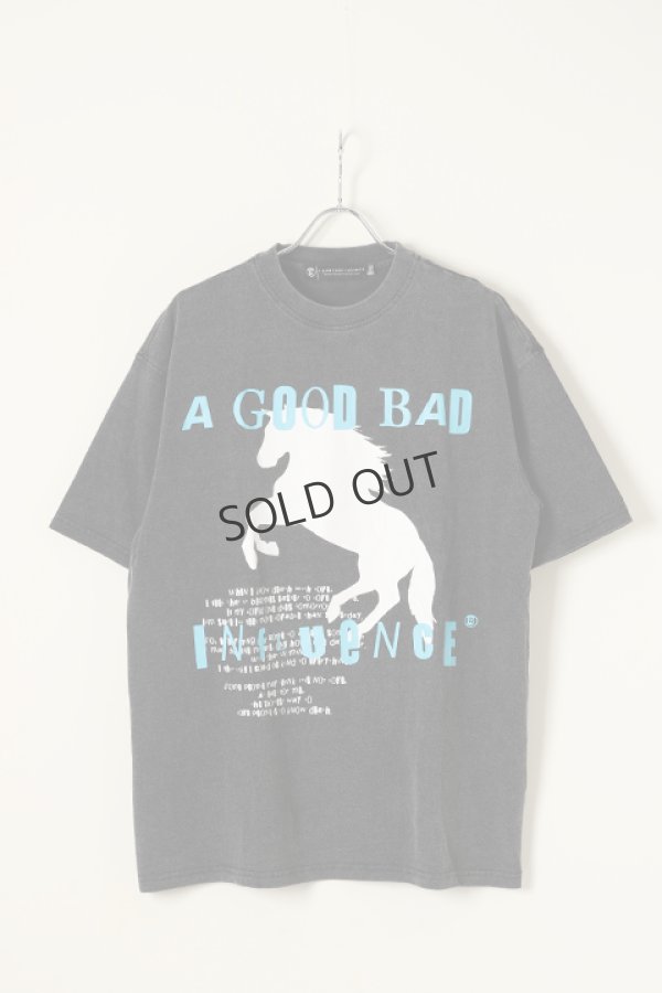 画像1: {SOLD}a good bad influence アグッドバッドインフルエンス HORSE LOGO WASHED T-SHIRT{GB-22-FW11-BLK-BBA} (1)