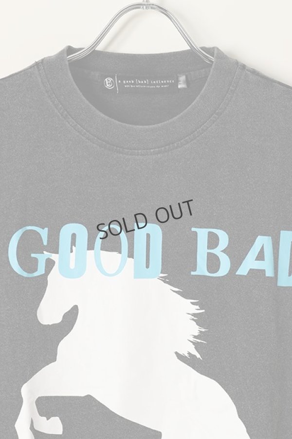 画像2: {SOLD}a good bad influence アグッドバッドインフルエンス HORSE LOGO WASHED T-SHIRT{GB-22-FW11-BLK-BBA} (2)