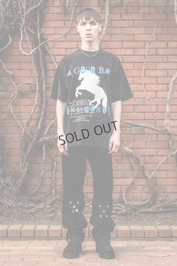 画像6: {SOLD}a good bad influence アグッドバッドインフルエンス HORSE LOGO WASHED T-SHIRT{GB-22-FW11-BLK-BBA} (6)