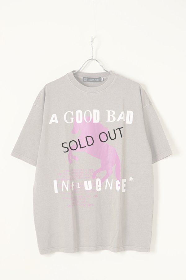 画像1: {SOLD}a good bad influence アグッドバッドインフルエンス HORSE LOGO WASHED T-SHIRT{GB-22-FW11-GRY-BBA} (1)