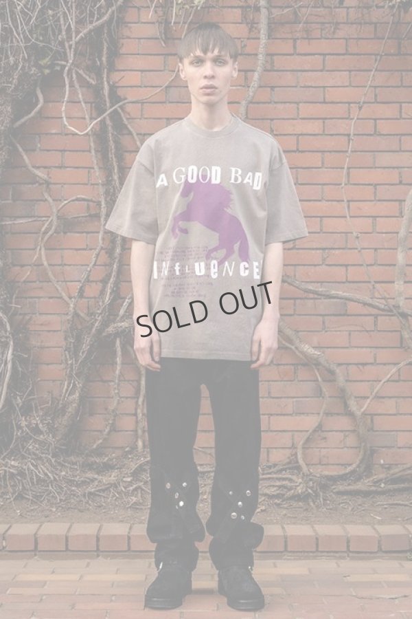 画像6: {SOLD}a good bad influence アグッドバッドインフルエンス HORSE LOGO WASHED T-SHIRT{GB-22-FW11-GRY-BBA} (6)