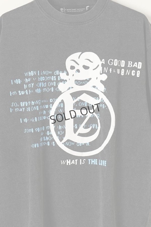 画像3: {SOLD}a good bad influence アグッドバッドインフルエンス SKULL LOGO WASHED T-SHIRT{GB-22-FW12-BLK-BBA} (3)