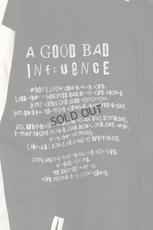 画像2: {SOLD}a good bad influence アグッドバッドインフルエンス HORSE LOGO VARSITY JACKET{-BBA} (2)