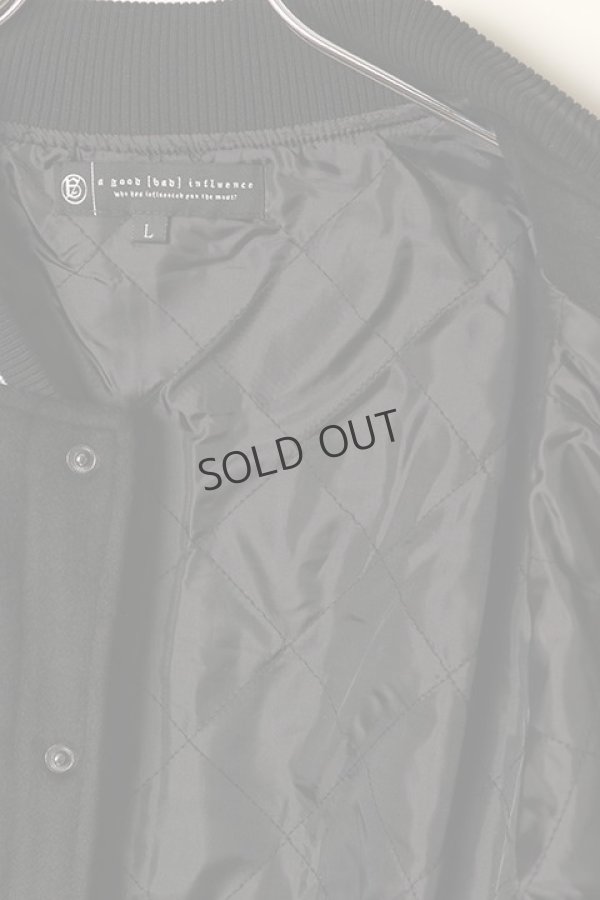 画像4: {SOLD}a good bad influence アグッドバッドインフルエンス HORSE LOGO VARSITY JACKET{-BBA} (4)