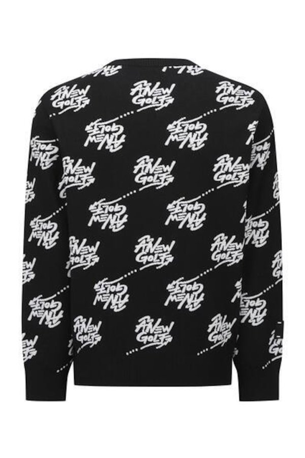 画像2: 【 30%OFF セール57,200円→40,040円】 アニュー ゴルフ ANEW GOLF M ロゴ パターン ジャカード プルオーバー{-BDA} (2)