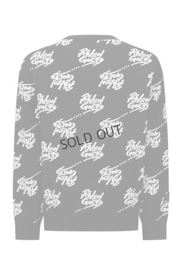 画像2: {SOLD}アニュー ゴルフ ANEW GOLF M ロゴ パターン ジャカード プルオーバー{-BDA} (2)