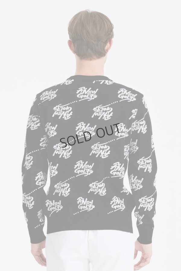 画像10: {SOLD}アニュー ゴルフ ANEW GOLF M ロゴ パターン ジャカード プルオーバー{-BDA} (10)