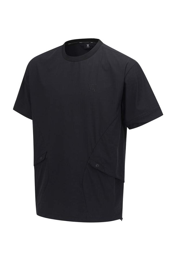 画像3: アニュー ゴルフ ANEW GOLF MEN WOOVEN MIX CREW NECK{AGFMMTS86-BFS} (3)