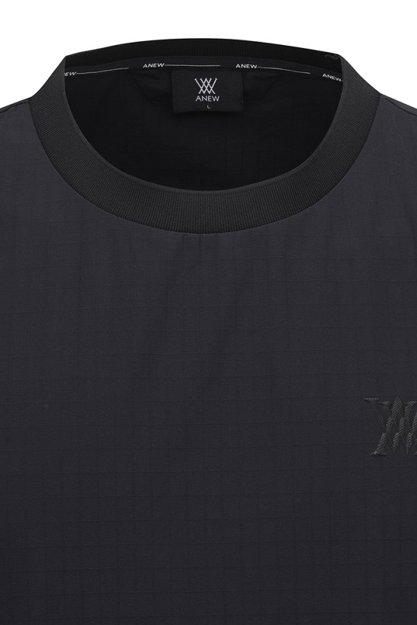 画像5: アニュー ゴルフ ANEW GOLF MEN WOOVEN MIX CREW NECK{AGFMMTS86-BFS} (5)