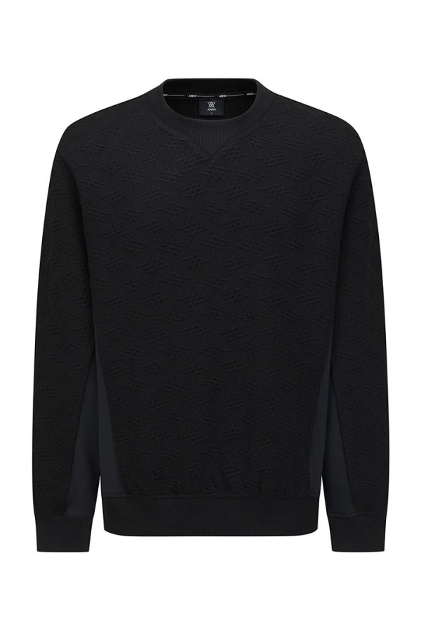 画像1: アニュー ゴルフ ANEW GOLF MEN FA LOGO PATTERN SWEATSHIRT{-BEA} (1)