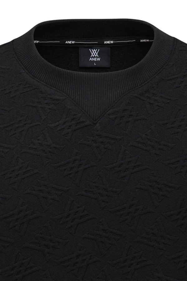 画像5: アニュー ゴルフ ANEW GOLF MEN FA LOGO PATTERN SWEATSHIRT{-BEA} (5)