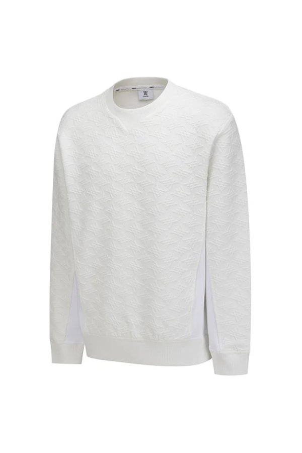 画像3: アニュー ゴルフ ANEW GOLF MEN FA LOGO PATTERN SWEATSHIRT{-BEA} (3)