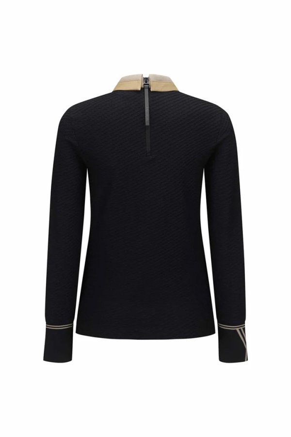 画像2: アニュー ゴルフ ANEW GOLF WOMEN FA BACK ZIP LONG T-SHIRT{-BEA} (2)