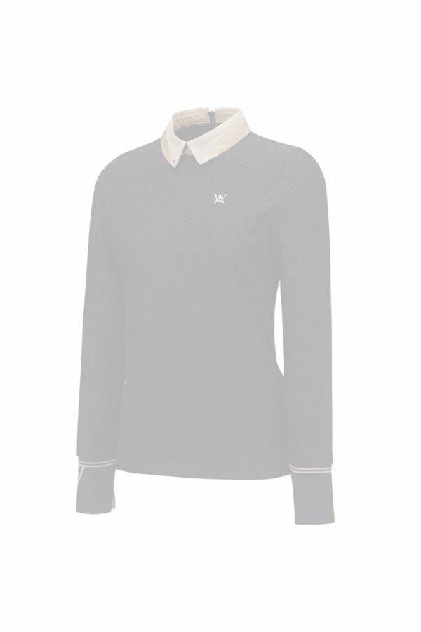 画像3:  {SOLD} アニュー ゴルフ ANEW GOLF WOMEN FA BACK ZIP LONG T-SHIRT{-BEA} (3)