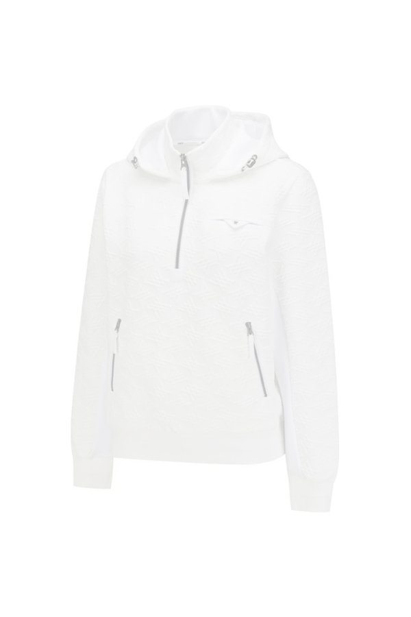 画像3:  {SOLD} アニュー ゴルフ ANEW GOLF WOMEN FA HOODED SWEATSHIRT{-BEA} (3)