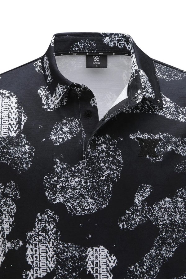 画像5: アニュー ゴルフ ANEW GOLF MEN SM WAVE PATTERN SHORT T-SHIRT{-BEA} (5)