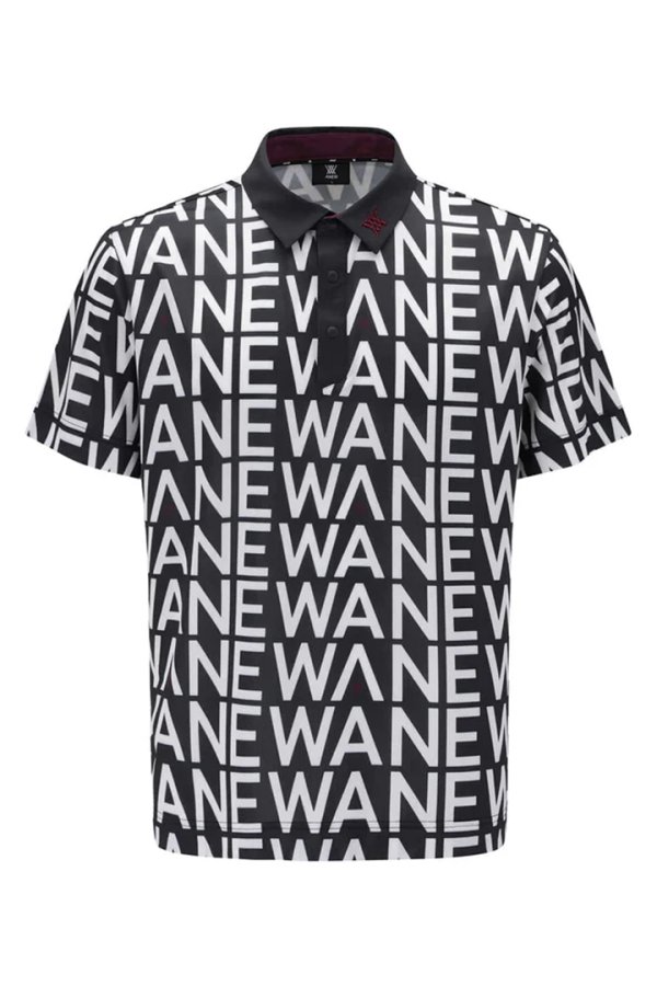 画像1: アニュー ゴルフ ANEW GOLF MEN SM LOGO PATTERN SHORT T-SHIRT{-BEA} (1)
