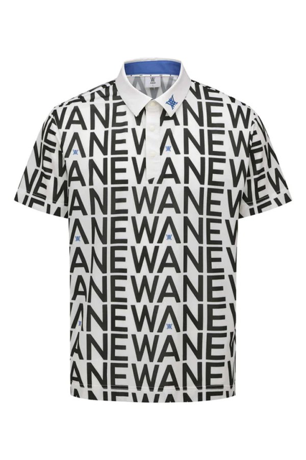 画像1: アニュー ゴルフ ANEW GOLF MEN SM LOGO PATTERN SHORT T-SHIRT{-BEA} (1)