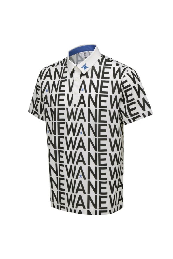 画像3: アニュー ゴルフ ANEW GOLF MEN SM LOGO PATTERN SHORT T-SHIRT{-BEA} (3)