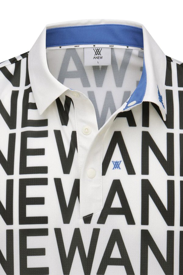 画像5: アニュー ゴルフ ANEW GOLF MEN SM LOGO PATTERN SHORT T-SHIRT{-BEA} (5)