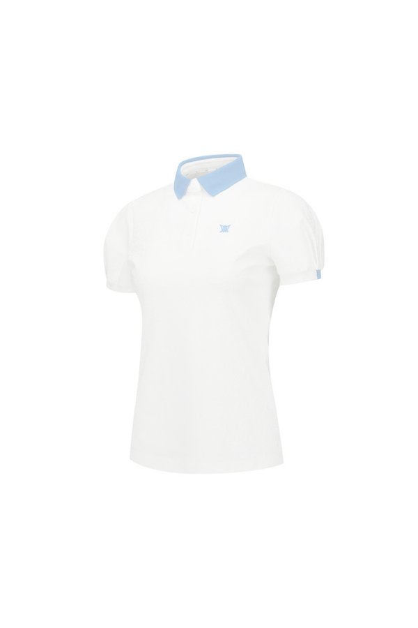 画像3:  {SOLD} アニュー ゴルフ ANEW GOLF WOMEN BACK ZIP T-SHIRT{-BFS} (3)