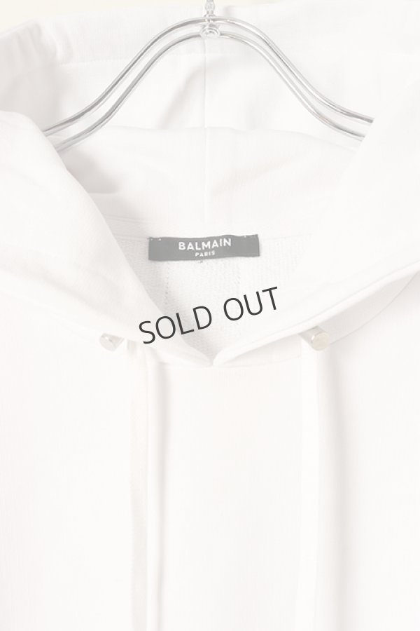 画像3: {SOLD}BALMAIN バルマン Balmainロゴ エコ コットン オーバーサイズ パーカー{-BCS} (3)