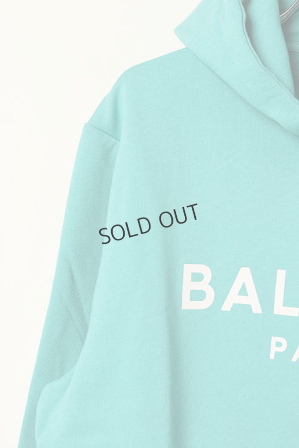 画像3: {SOLD}BALMAIN バルマン BH1 JERSEY BALMAIN PRINTED HOODIE{-BCS} (3)