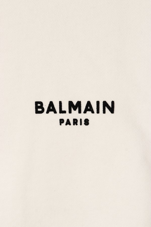 画像2: 【 30%OFF セール140,800円→98,560円】 BALMAIN バルマン BH1 JERSEY BALMAIN FLOCK ZIPPED HOODIE{-BCS} (2)