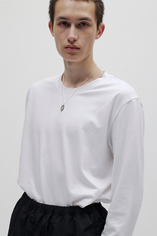 画像4: ATTACHMENT アタッチメント コットンダブルフェイス スリムフィットL/S Tシャツ{-BFS} (4)