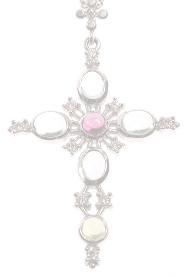 画像2:  {SOLD} AHKAH アーカー ロスボランテロングクロスネックレス{AK0747100100-} (2)