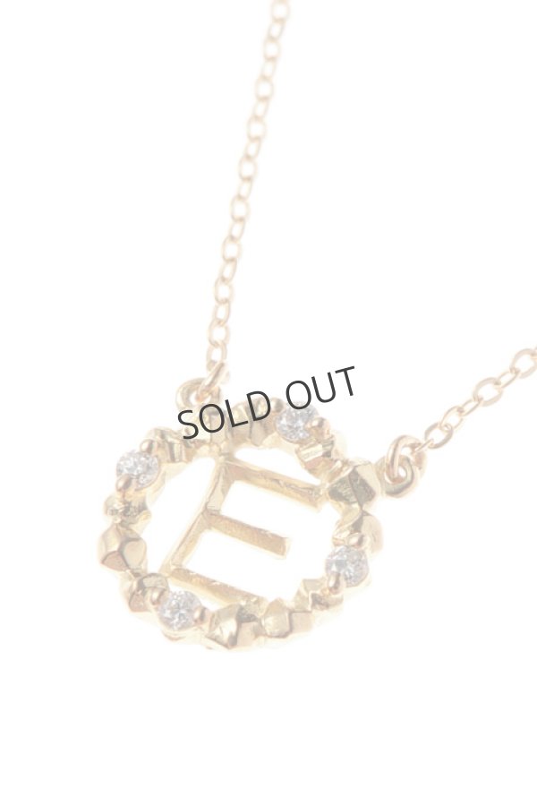 画像3: {SOLD}AHKAH アーカー ストーンレメディイニシャルネックレス E{AK0851010100-} (3)