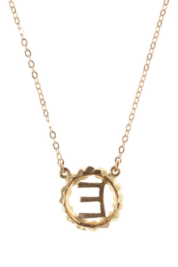 画像4: 【 30%OFF セール44,000円→30,800円】 AHKAH アーカー ストーンレメディイニシャルネックレス E{AK0851010100-} (4)