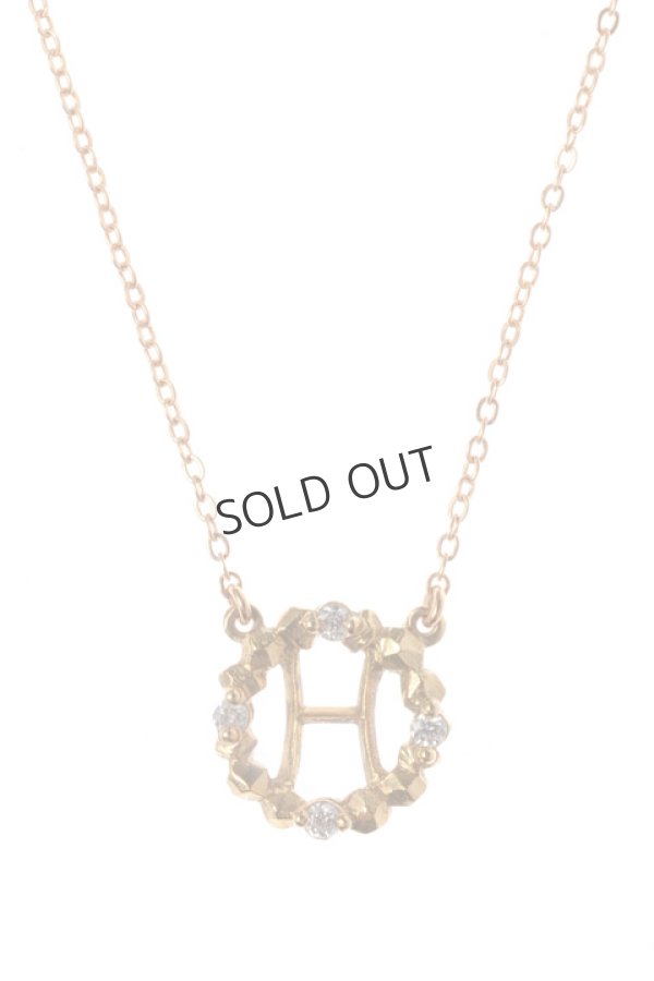 画像1: {SOLD}AHKAH アーカー ストーンレメディイニシャルネックレス H{AK0852010100-} (1)