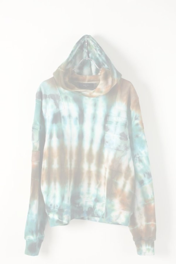 画像1:  {SOLD} AMIRI アミリ TIE DYE OVERSIZED HOODIE {-AIA}  :AM-1909-01-BLU-S  (1)