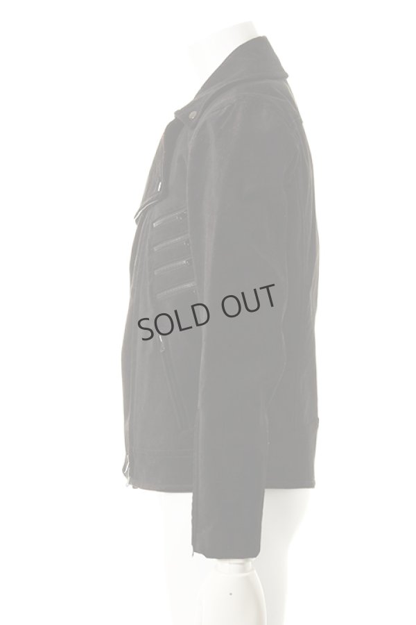 画像3: {SOLD}ato アトウ インディゴベルベットダブルライダース{-} (3)