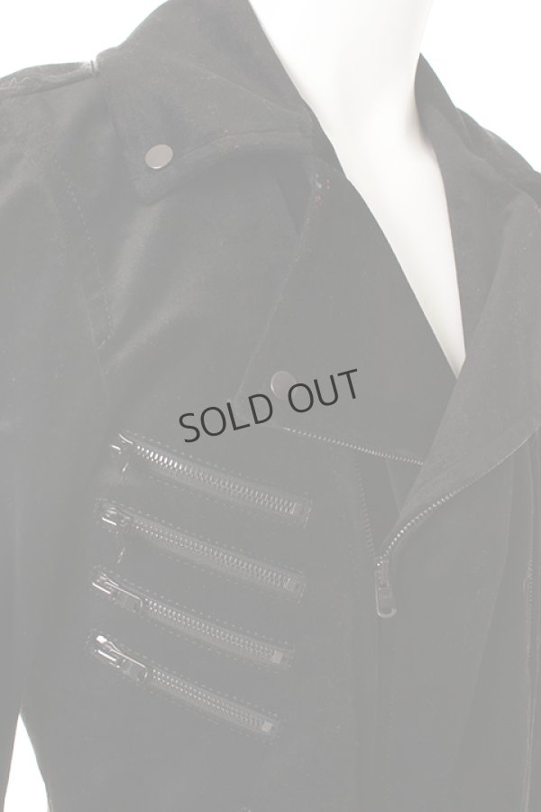 画像4: {SOLD}ato アトウ インディゴベルベットダブルライダース{-} (4)