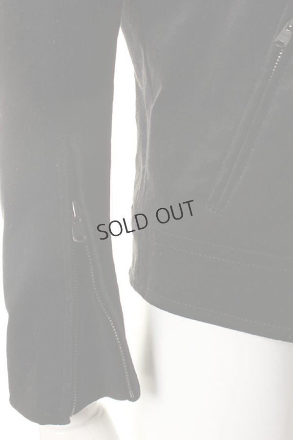 画像5: {SOLD}ato アトウ インディゴベルベットダブルライダース{-} (5)