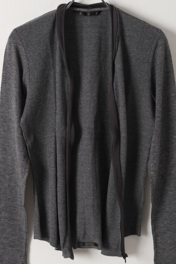 画像4: ato アトウ グランコット26/-ワッフルジップアップカットソー{-ABA} (4)