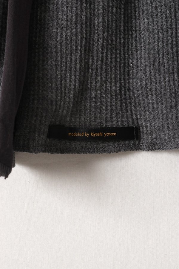 画像5: ato アトウ グランコット26/-ワッフルジップアップカットソー{-ABA} (5)