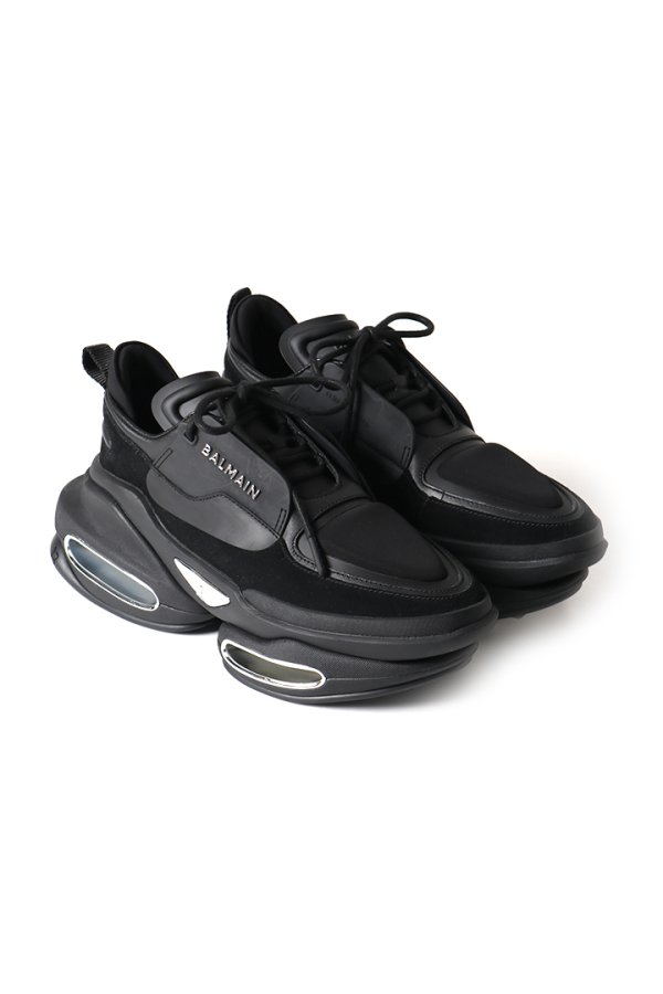 画像1: 【 30%OFF セール156,200円→109,340円】 BALMAIN バルマン BH1 SHOES B BOLD LOW-PUFFY NEOPRENE&CALF{-BCS} (1)