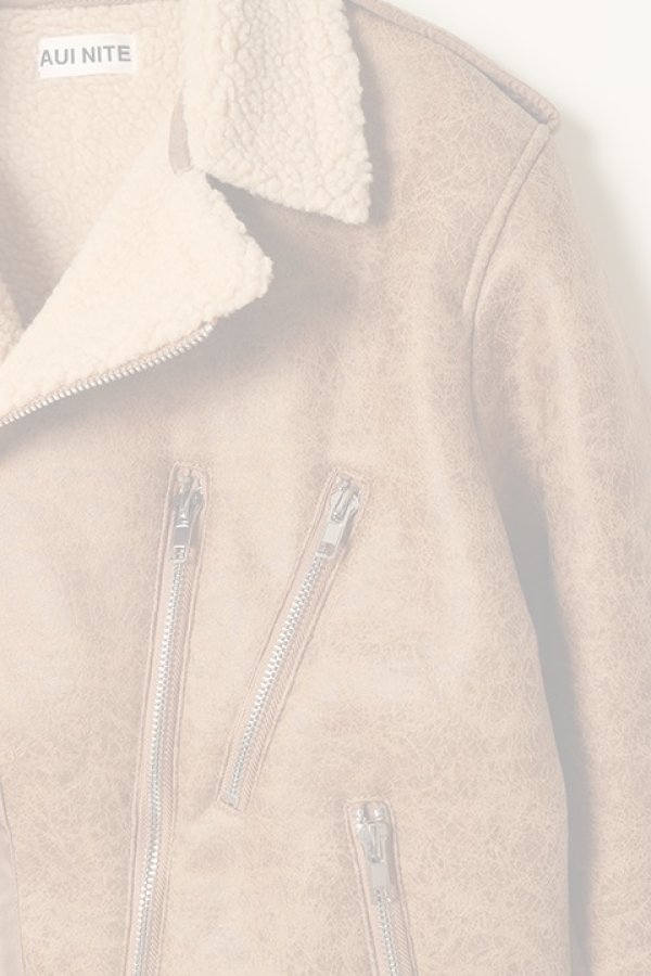 画像3:   AUI NITE アウィナイト mouton biker jacket{-BBA} (3)