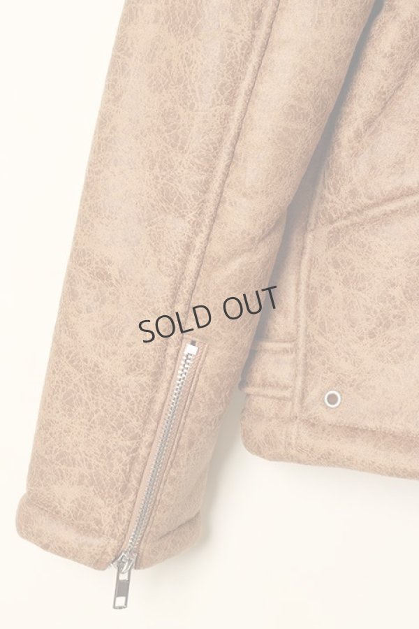画像5: {SOLD}AUI NITE アウィナイト mouton biker jacket{-BBA} (5)