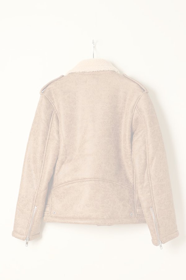画像6:   AUI NITE アウィナイト mouton biker jacket{-BBA} (6)