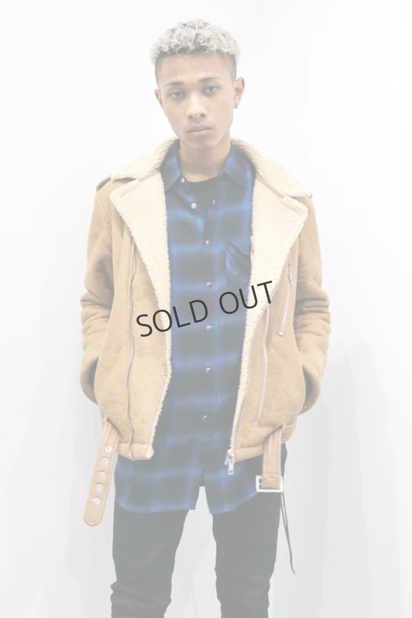 画像8: {SOLD}AUI NITE アウィナイト mouton biker jacket{-BBA} (8)