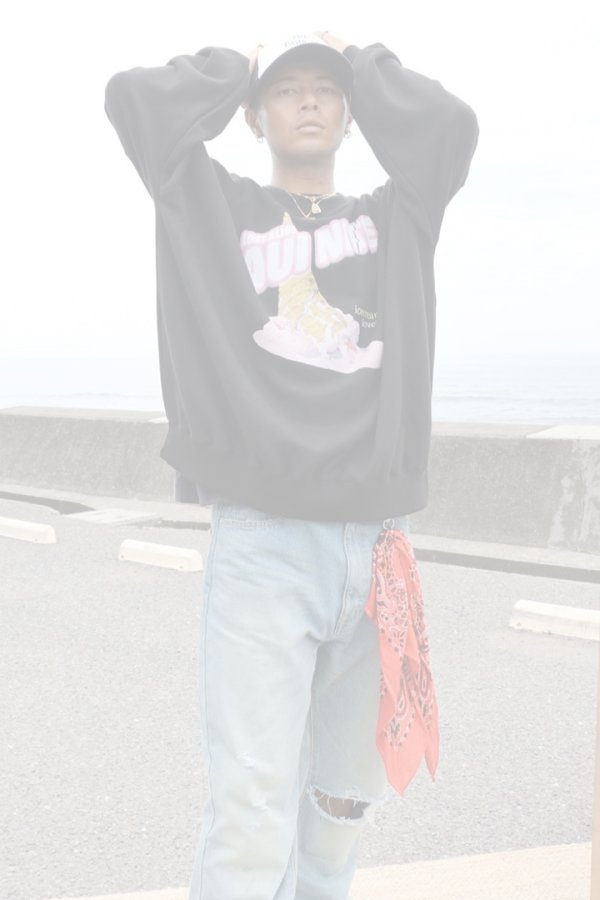 画像2:  {SOLD} AUI NITE アウィナイト LOST BLISS sweat{-BES} (2)