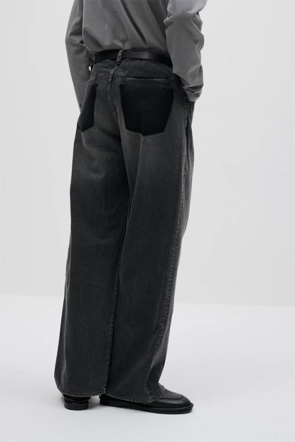 画像2: ATTACHMENT アタッチメント 11オンスデニム ワイドジーンズ{-BFS} (2)