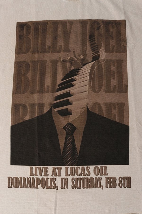 画像4: Billy Joel Print Round Neck T-shirt{-BFS} (4)