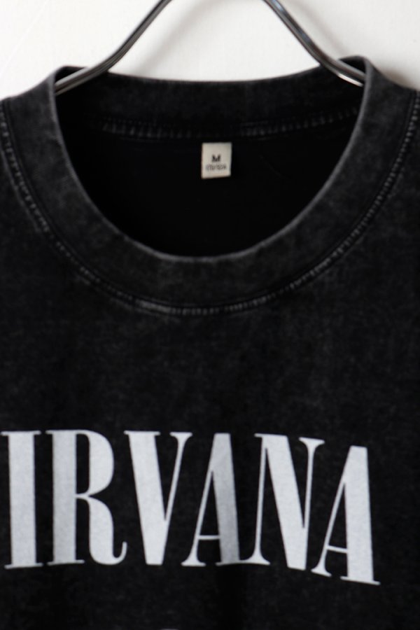 画像2: NIRVANA Print Round Neck T-shirt{-BFS} (2)