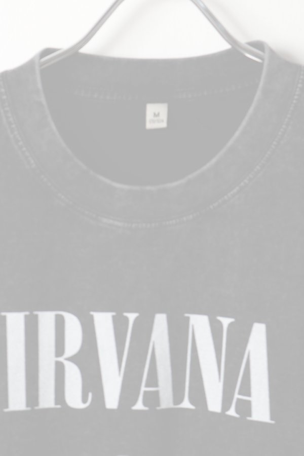 画像2:   NIRVANA Print Round Neck T-shirt{-BFS} (2)