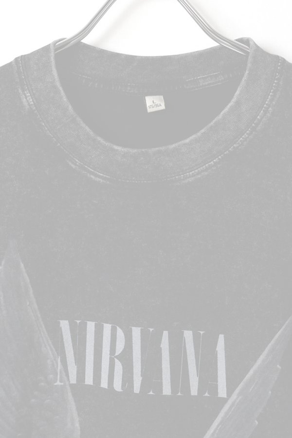 画像2:   NIRVANA Print Round Neck T-shirt{-BFS} (2)
